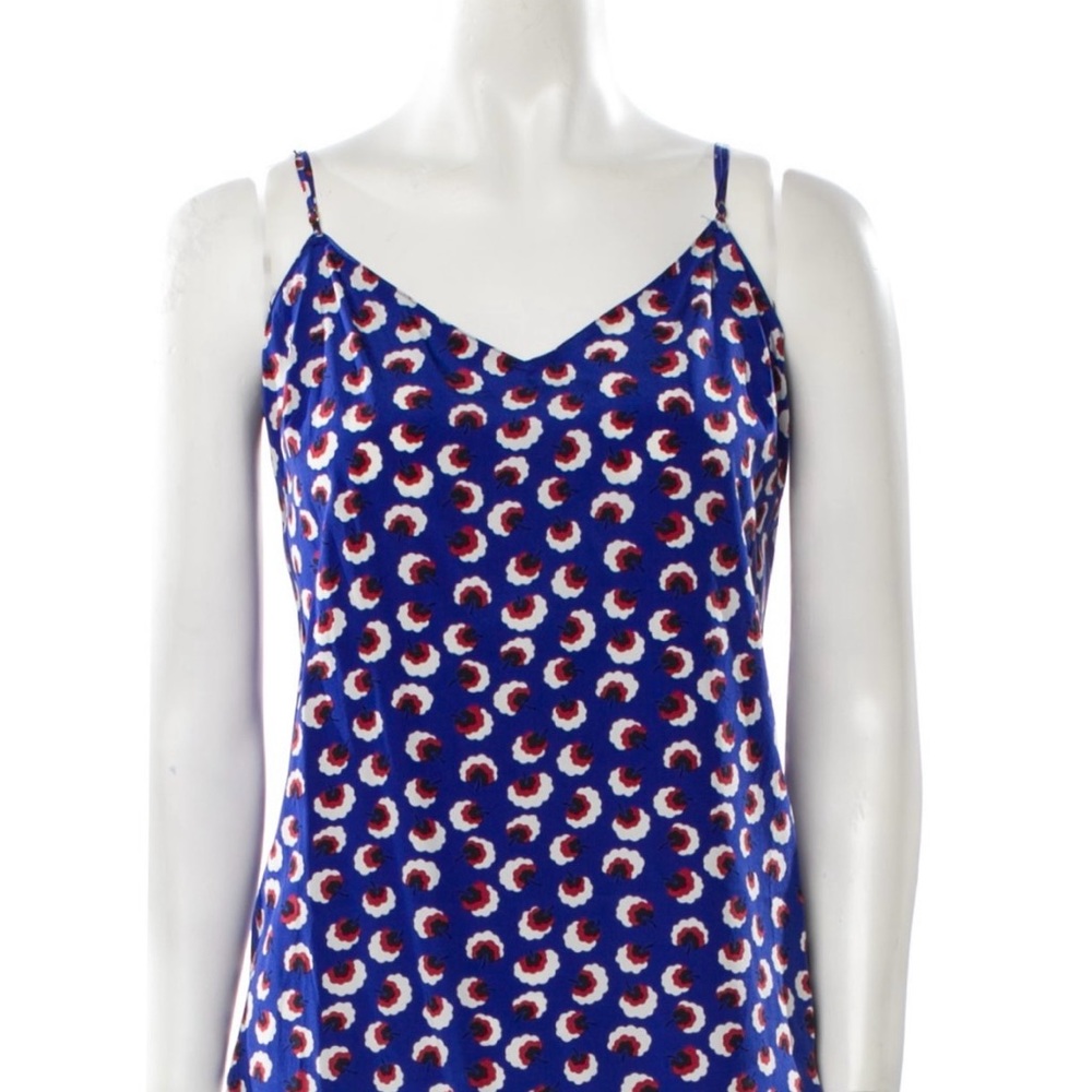 Blue and white Patterned Spaghetti Strap top